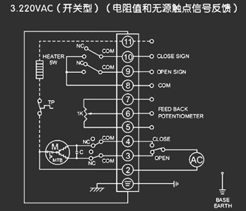 220VAC開關(guān)型<a href='http://mybalin.cn/Product/diefa/diandongdiefa/' target='_blank'>電動(dòng)<a href='http://mybalin.cn/Product/diefa/' target='_blank'>蝶閥</a></a>接線圖